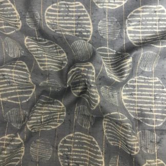 Asymmetric circle Grey Viscose lurex fabric