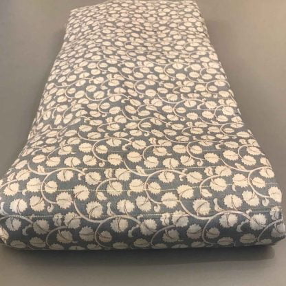 white leaf steel gray lurex fabric