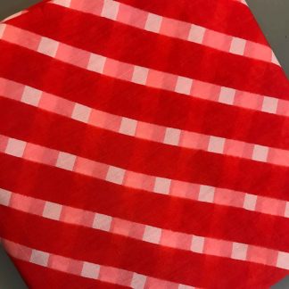 red peach lines muslin silk fabric