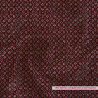 Maroon Floral Printed Polyester Fabric